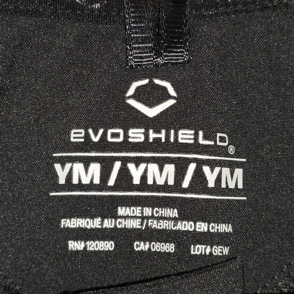 EvoShield Black‎ Performance Short Sleeve Vented Shirt Youth Medium Baseball
